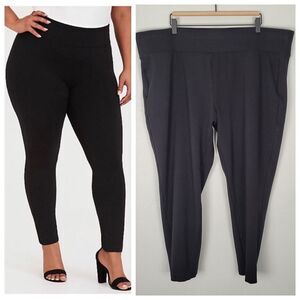 Torrid Size 4X Studio Ponte Slim Fix Pixie Pant Pull On Elastic Waist Black